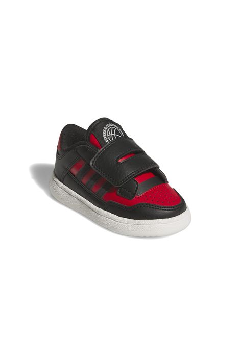 Adidas Rapid Court CF Shoes Black Red Infant ADIDAS CORE | Sneakers | JR1024-
